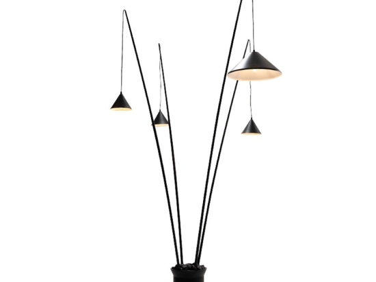 Φωτιστικό Δαπέδου Delia MF7792 4xE27 100x250cm Black Aca