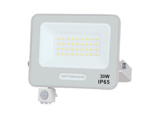 Προβολέας Led MTN-158451 Με Αισθητήρα PIR SMD 30W 3000K 2700lm IP65 15,9x17,8x3cm White Metanor