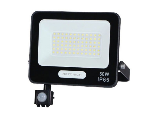 Προβολέας Led MTN-158571 Με Αισθητήρα PIR SMD 50W 6000K 4500lm IP65 19,3x20,4x3,2cm Black Metanor