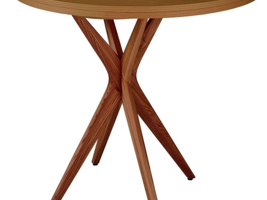 Τραπέζι Επεκτεινόμενο Jubi JUBITEXHROAK Φ90x75cm Oak Mdf,Ξύλο