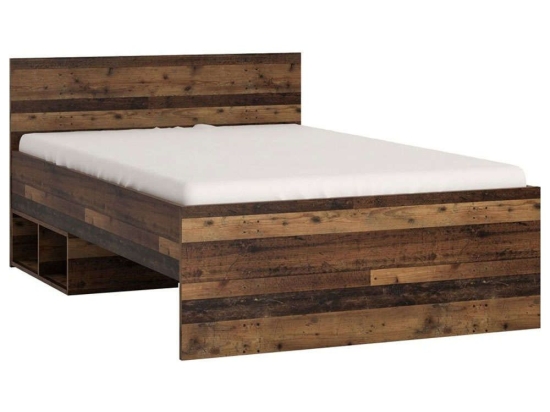 Κρεβάτι Nebraska (Για Στρώμα 120x200cm) 161325859 125,3x204,8x80,5cm Old Style Brown Ημίδιπλο