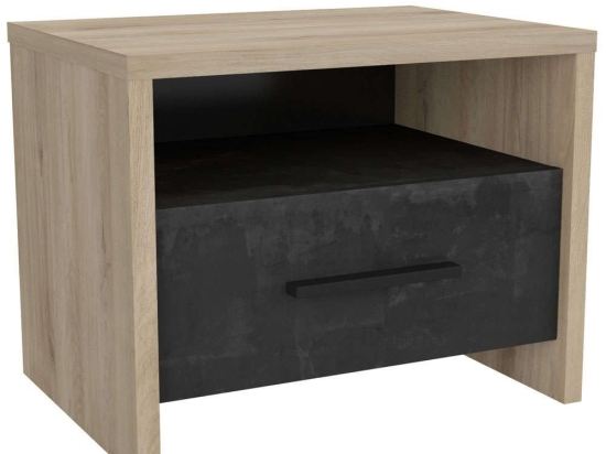 Κομοδίνο Keystone 162088329 49,6x36,3x40,1cm Anthracite-Oak