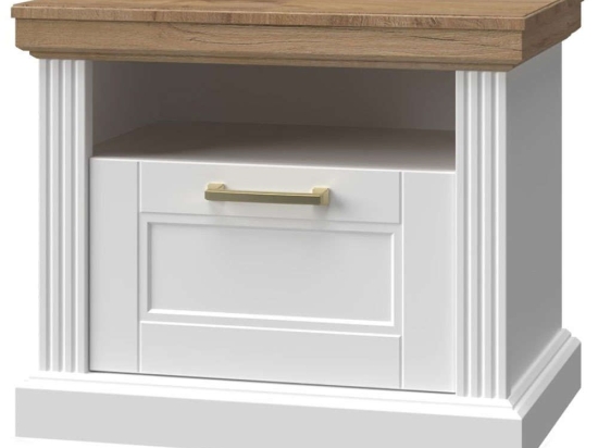 Κομοδίνο Tahoma 1S 162261439 62x43x52cm White-Oak