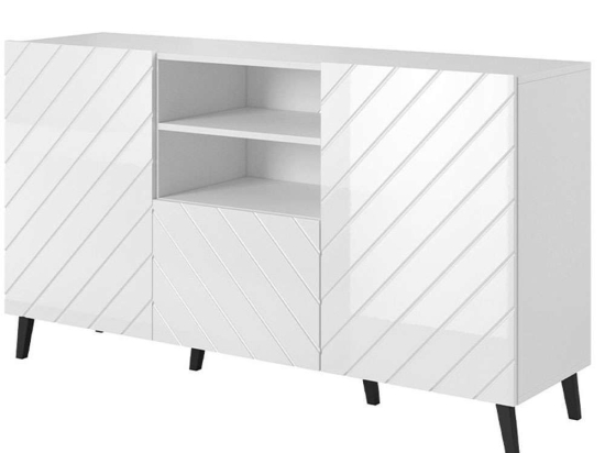 Μπουφές Abeto 162296579 150x42x82cm White Μοριοσανίδα