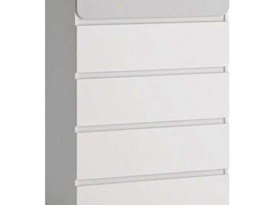 Συρταριέρα Versatile 5S 162310409 72x41,6x103,7cm Light Grey-White