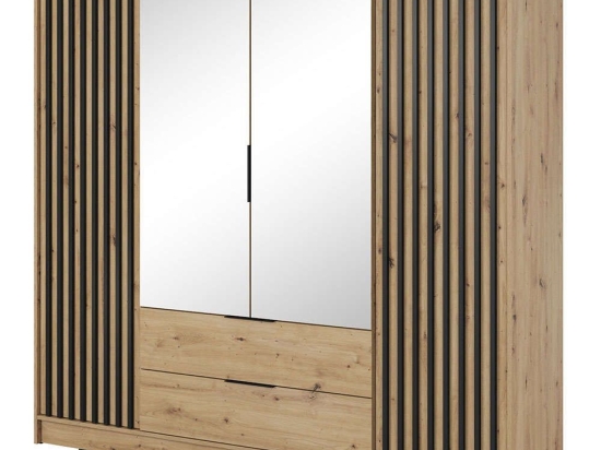 Ντουλάπα Τετράφυλλη Nolan 162395819 206x51x200cm Natural Τετράφυλλη