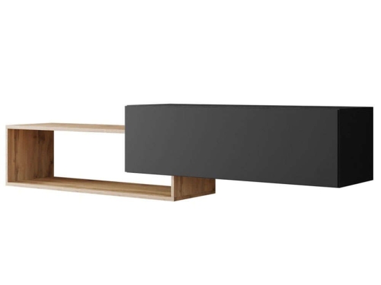 Έπιπλο Τηλεόρασης Soniro 162529909 210x35x48cm Natural-Black