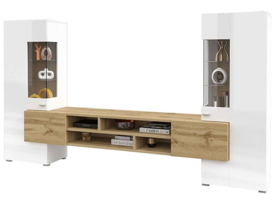 Σύνθεση Τηλεόρασης Bryant 162608569 269,8x45x143cm White-Oak