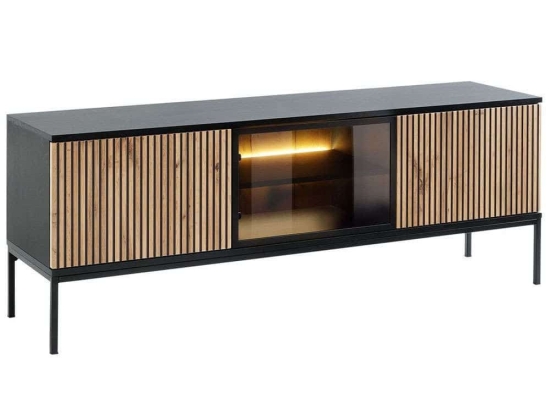 Έπιπλο Τηλεόρασης Haven 162680209 154x39x56cm Natural-Black