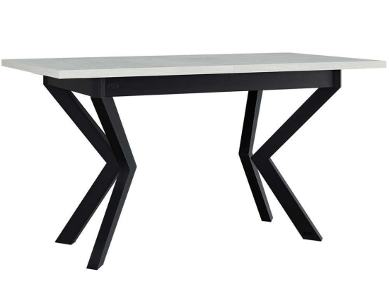 Τραπέζι Επεκτεινόμενο Ikonic II 162704489 140/180x80x79cm White-Black Μέταλλο,Ξύλο