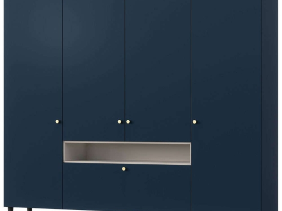 Ντουλάπα Τετράφυλλη Modozi 162726099 240x60x205cm Navy Blue Τετράφυλλη