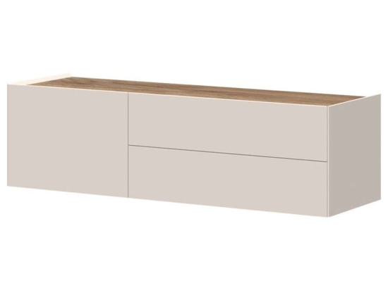 Έπιπλο Τηλεόρασης Επιτοίχιο Spike 148x47x37cm Natural-Beige
