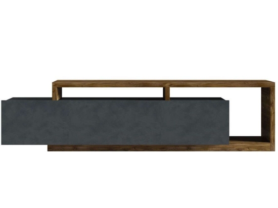 Έπιπλο Τηλεόρασης Bron 162757309 219x45x52cm Dark Natural-Anthracite