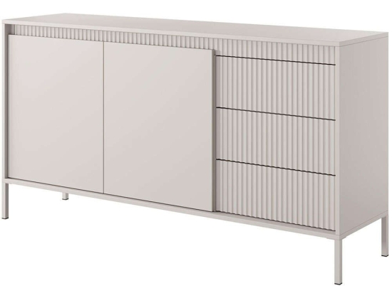 Μπουφές Silvio 162762199 153,5x39,5x81,4cm Beige Μοριοσανίδα, Μέταλλο