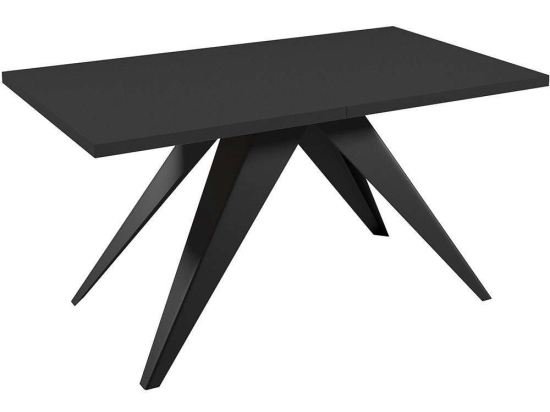 Τραπέζι Επεκτεινόμενο Vento 162784779 140/240x80x76cm Black Μοριοσανίδα, Μέταλλο