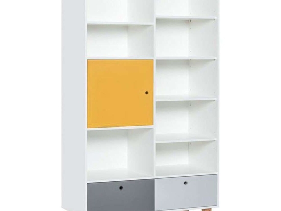 Βιβλιοθήκη Παιδική Concept Plus 16801759 105x45x201,3cm Multi-Yellow