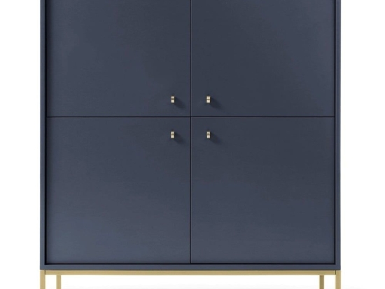 Μπουφές Mono P_MN_B_NT_G 103,5x125,5x39cm Blue-Gold