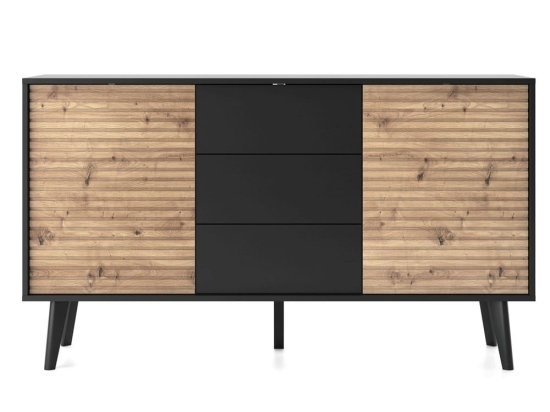 Μπουφές Με Συρτάρια Willow P_WLL_21_3d 154x83x40cm Natural-Anthracite