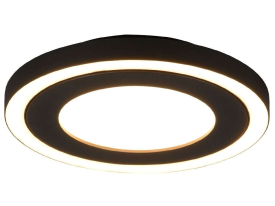 Φωτιστικό Οροφής - Πλαφονιέρα Carus R67222032 Φ20x4cm Led 1250Lm 10W Black RL Lighting