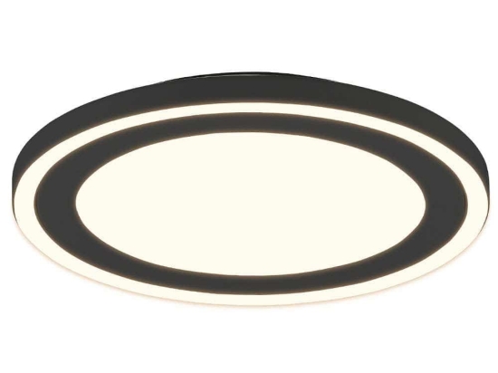 Φωτιστικό Οροφής - Πλαφονιέρα Carus R67223332 Φ33x4cm Led 2300Lm 16W Black RL Lighting