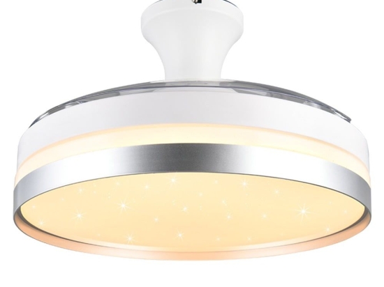 Ανεμιστήρας Οροφής Lindberg R67382187 Με Φως Led 35W 2700K-6500K Και Τηλεχειριστήριο Φ100x31cm White-Titanium RL Lighting Διάμετρος 100cm