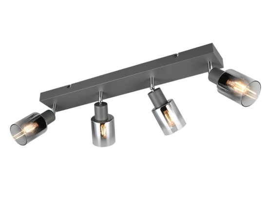 Φωτιστικό Οροφής- Σποτ Cadiz R81784042 4xE14 10W 58x8x15cm Anthracite RL Lighting