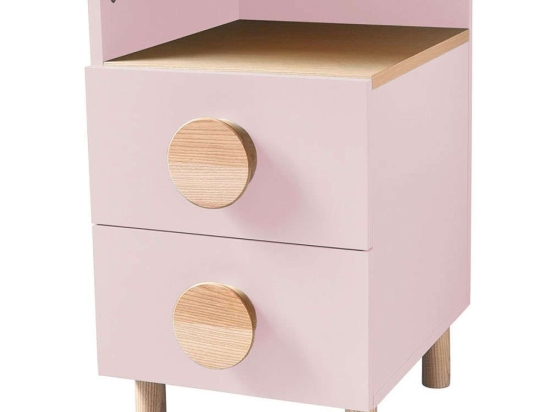 Κομοδίνο Dabi Αριστερό DABIBSTL9 41x50x70cm Natural-Pink