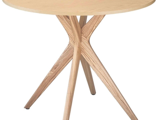 Τραπέζι Jubi JUBITLRONAT Φ90x73cm Natural Mdf,Ξύλο