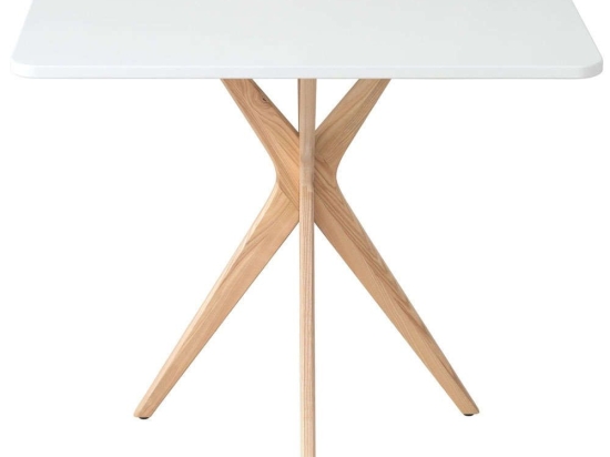 Τραπέζι Jubi JUBITRE1 80x55x73cm Natural-White Mdf,Ξύλο
