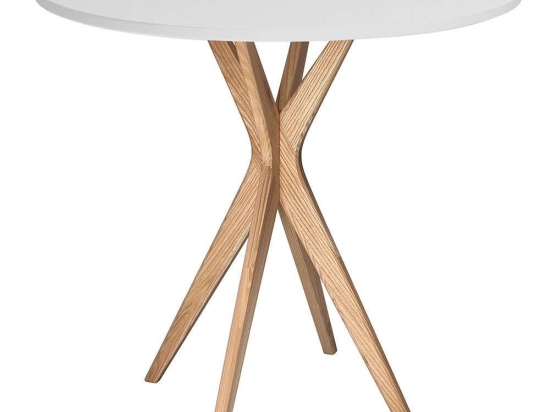 Τραπέζι Jubi JUBITSRO8 Φ70x73cm Natural-Pearl Grey Mdf,Ξύλο