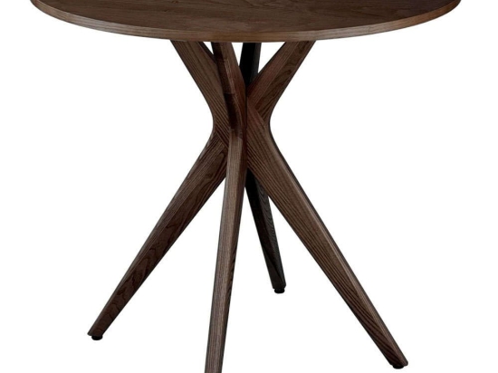 Τραπέζι Jubi JUBITSROWAL Φ70x73cm Walnut Mdf,Ξύλο