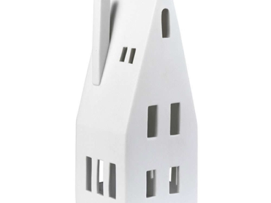 Κηροπήγιο Για Ρεσώ Pitched Roof RD0010847 7,5x7,5x20cm White Raeder Πορσελάνη