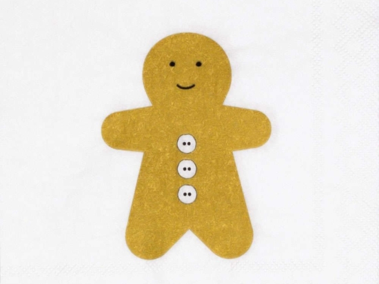 Χαρτοπετσέτα Χριστουγεννιάτικη Cocktail Gingerbread (Σετ 20Τμχ) RD0090801 25x25cm Multi Raeder