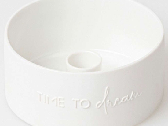 Χριστουγεννιάτικο Κηροπήγιο Mini Time To Dream RD0092465 Φ12x5cm White Raeder