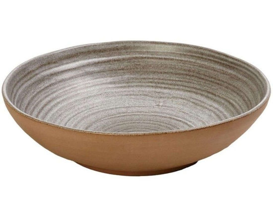 Πιάτο Βαθύ Calabria XL REP107K3 26x6,5cm Light Grey Espiel Πηλός