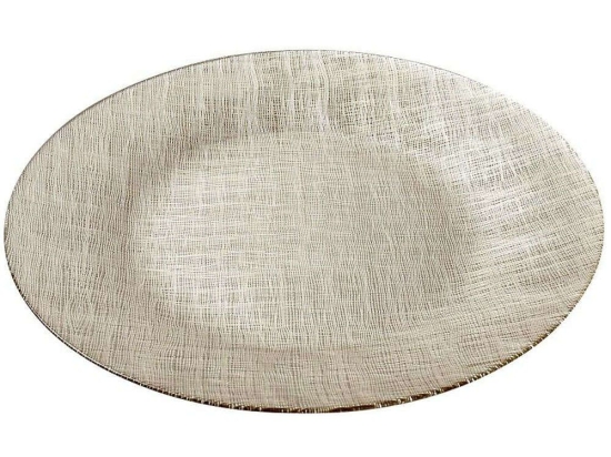 Πιάτο Ρηχό SUP101K4 Φ33x2,3cm Silver Espiel Γυαλί
