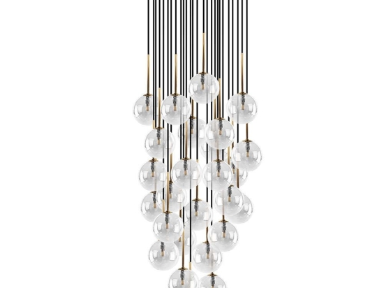 Φωτιστικό Οροφής Nilos 10099 62x62x145cm 26xG9 40W Black-Gold TK Lighting