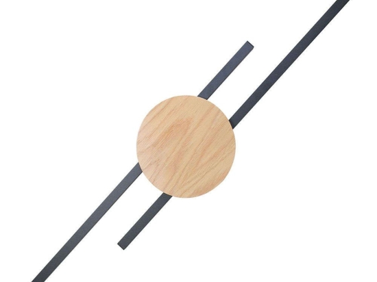 Φωτιστικό Τοίχου - Απλίκα Java 1369 17x4,5x86cm 2xLed 1570lm 24W 3000K Natural-Black TK Lighting