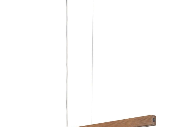 Φωτιστικό Οροφής - Ράγα 1449 126x5x100cm Led 36W Walnut-Black TK Lighting