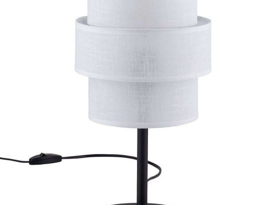 Φωτιστικό Επιτραπέζιο Calisto 5893 Φ20x38cm 1xE27 15W White-Black TK Lighting