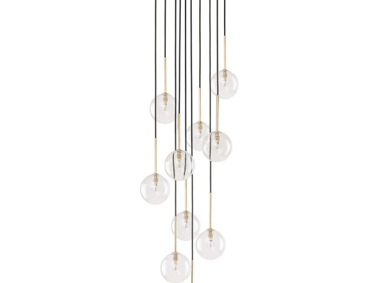 Φωτιστικό Οροφής Nilos 5944 42x42x145cm 10xG9 6W Black-Gold TK Lighting