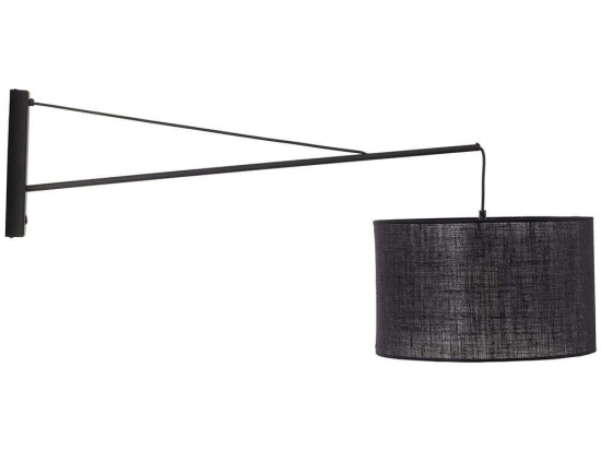 Φωτιστικό Τοίχου - Απλίκα Glorii 6639 100x50x40cm 1xE27 15W Black TK Lighting