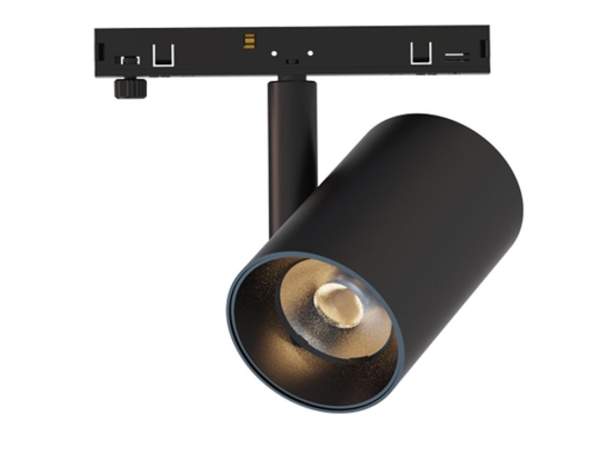 Σποτ Μαγνητικής Ράγας Mini TON940B 24V DC 9W 4000K 870Lm 38° RA90 4,5x7(10,2)cm Black Aca