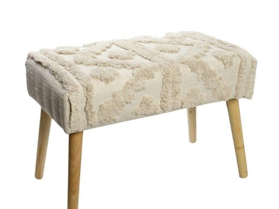 Σκαμπό VOP109 Με Ξύλινα Πόδια 66X14X34cm White Espiel