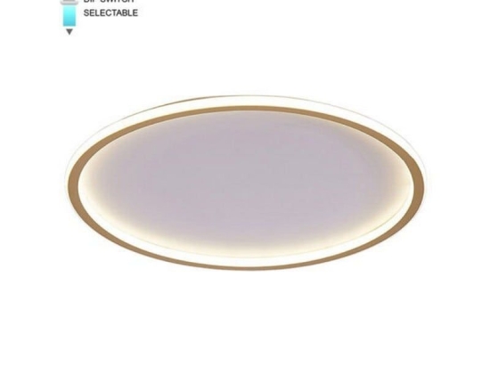 Φωτιστικό Οροφής - Πλαφονιέρα VT-2026250 LED CCT 2760lm 46W Με Διακόπτη IP20 50x4,5cm White-Gold Vito