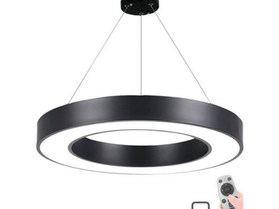 Φωτιστικό Οροφής Κρεμαστό VT-2026310 CCT LED 3000-6000K 4800lm 60W Με Χειριστήριο Και Mobile App 60x7cm Black Vito