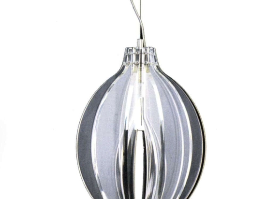 Φωτιστικό Οροφής W13951 Φ37x110cm 1xE27 60W Clear-Chrome Aca