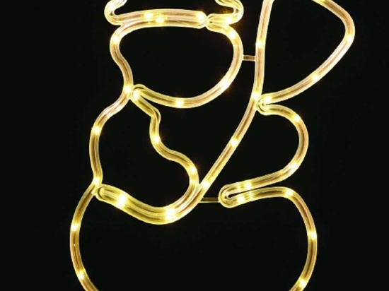 Φωτοσωλήνας Snowman 44 Led X04441304 Με Μπαταρία 24,4x0,7x35,7cm Clear Aca