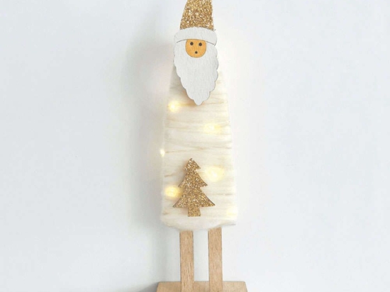 Διακοσμητική Φιγούρα Santa Με Φως Led X05121419 9,5x5,5x34cm Multi Aca