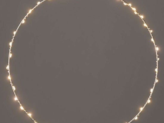 Χριστουγεννιάτικη Μπάλα Silver Round Με Φως Led X066514227 Φ50cm Clear-Silver Aca
